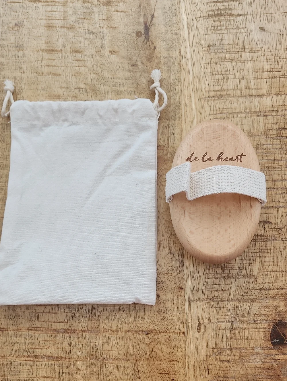 DE LA HEART The Body Tool Wood Lymphatic Tool And The Body Dry Brush With Bags